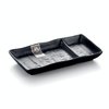 Melamine Platter With Sauce Comparment (Black)