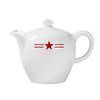 Crockery Tall Tea Pot (Red Star Pattern)