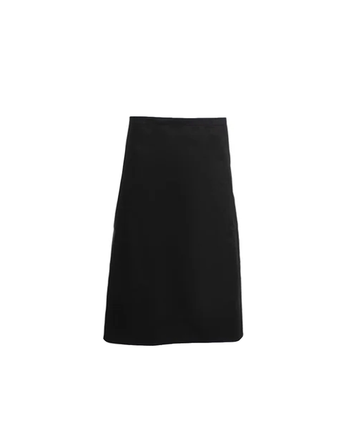 Polycotton Short Half Waist Apron (Black)