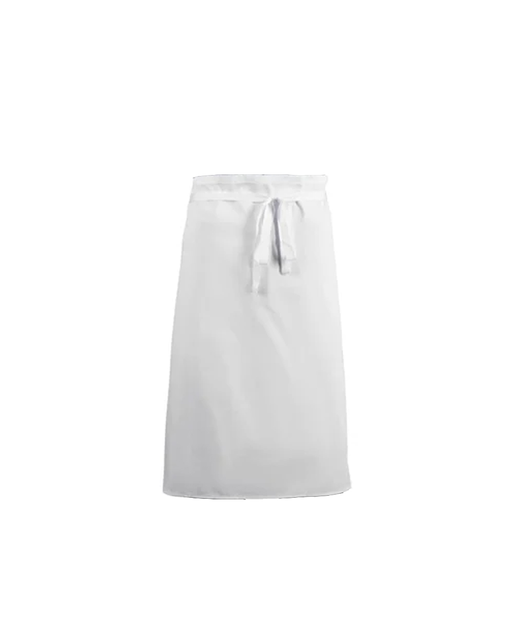 Polycotton Short Half Waist Apron (White)