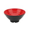 Melamine Ribbed Ramen Bowl (Red & Black)