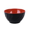 Melamine Swirl Ribbed Bowl (Red & Black)