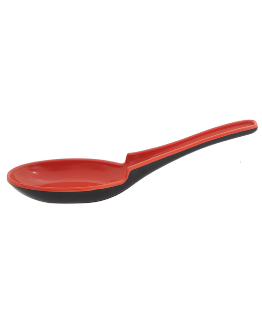 Melamine Middle Hook Spoon (Red & Black)