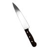 Kitchen Knife With Brown Handle