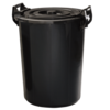 Rubbish Bin With Lock Handle (Black)