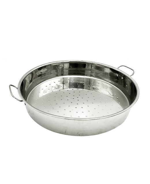 Stainless Steel Deep Round Steam Tray With Hole