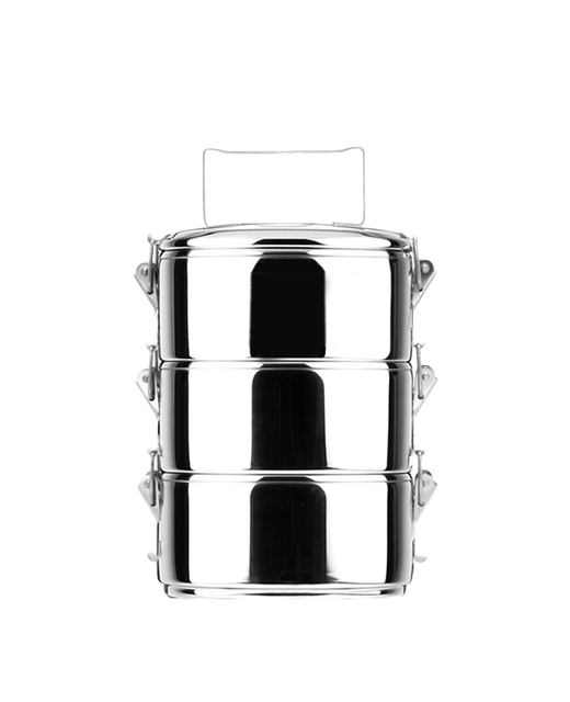 Stainless Steel Round Food Container 3 Tier