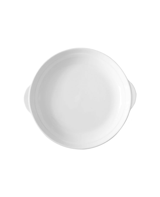 Crockery Dish With Handle (White)