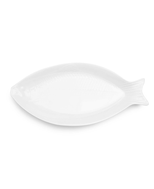 Crockery Fish Shape Plate (White)