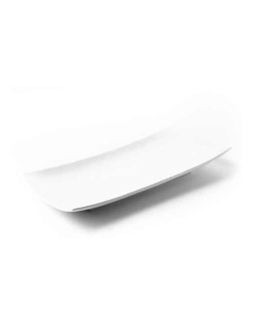 Crockery Raised Rectangle Platter (White)