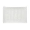 Crockery Ribbed Rectangular Angle Plate (White)