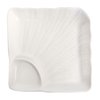 Crockery Square Platter With Sauce Compartment (White)