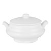 Crockery Tureen Pot With Handle (White)