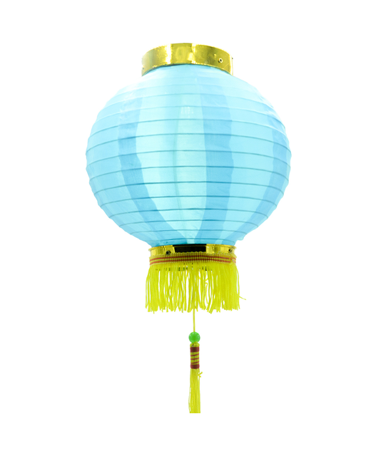 Silk Round Lantern (Blue)