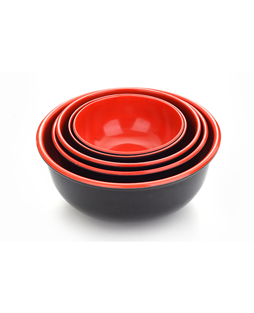 Melamine Bowl (Red & Black)