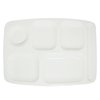 Melamine Six Sides Round Tray (White)