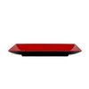 Melamine Deep Rectangle Plate Large (Red & Black)