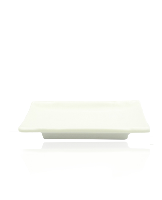 Crockery Bamboo Shape Platter (White)