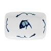 Crockery Rectangle Plate (Blue Carp)