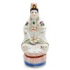 Guanyin Sitting Red Lotus Buddha Statue