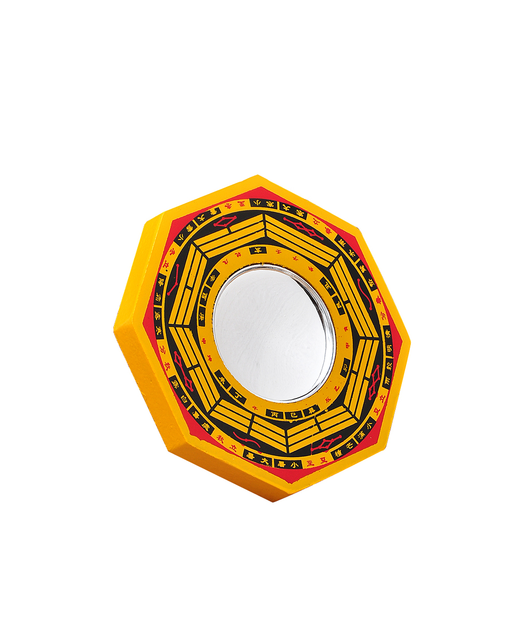 Ba Gua Yellow Concave Mirror (Large)